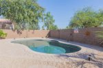 Brand new backyard oasis complete with heated/cooled pool, gas BBQ grill